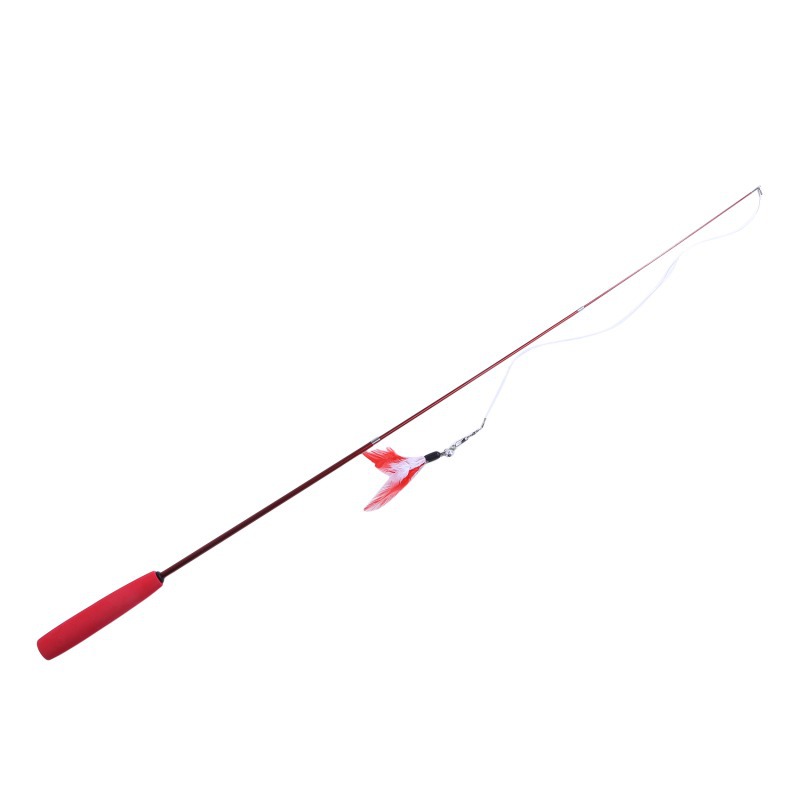 Extendable Cat Teaser Wand Toy for Indoor Cats Exercise & Play