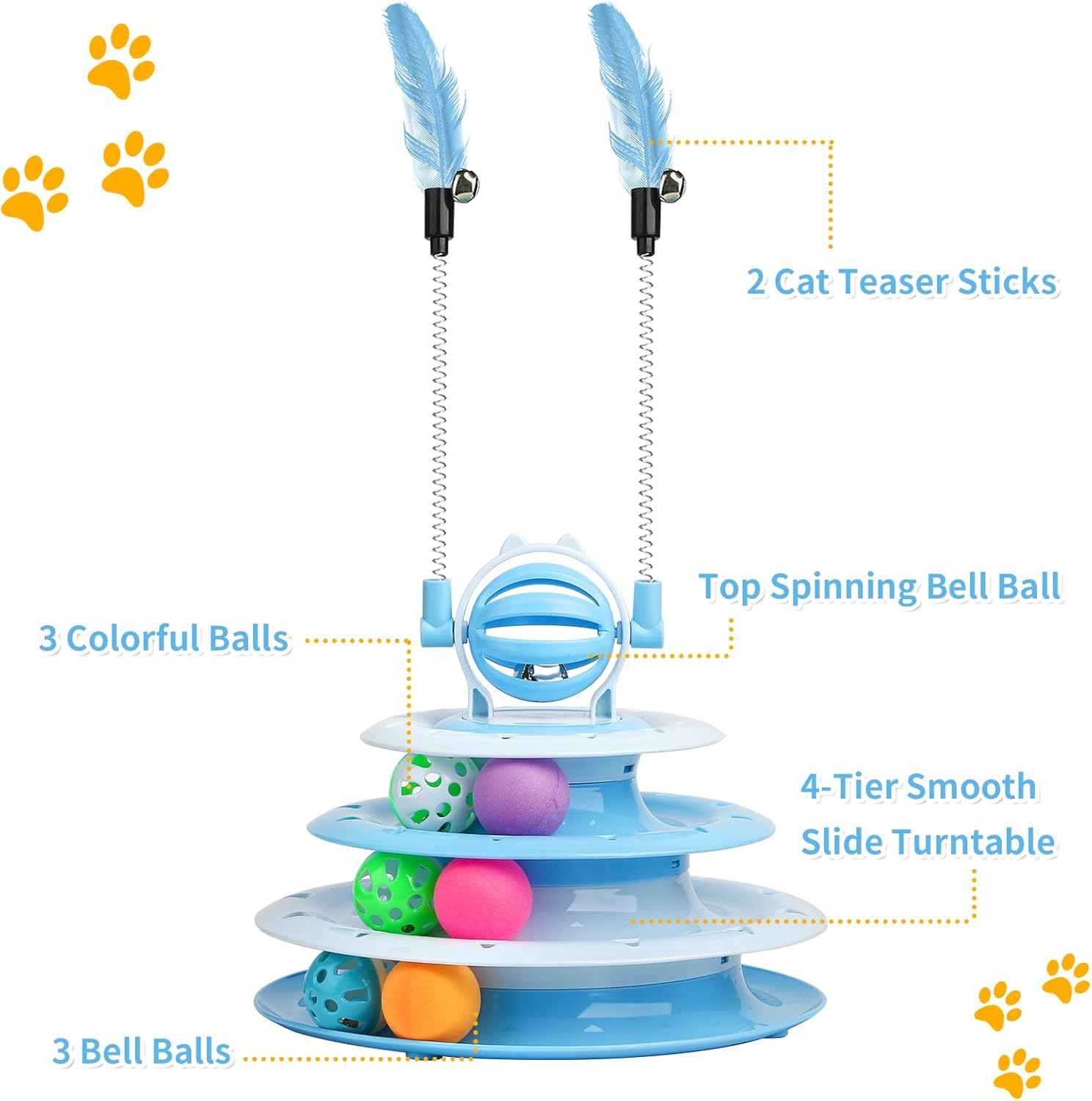 Interactive Cat Puzzle Toy Ball for Indoor Cats