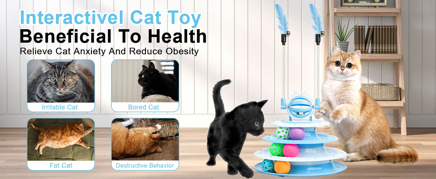 Interactive Cat Puzzle Toy Ball for Indoor Cats