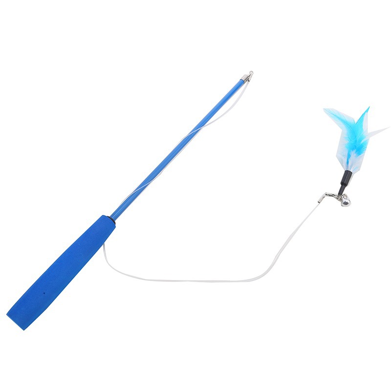 Extendable Cat Teaser Wand Toy for Indoor Cats Exercise & Play