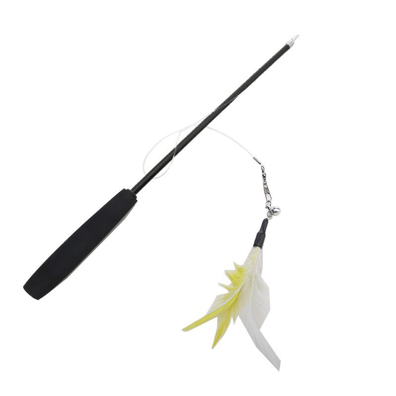 Extendable Cat Teaser Wand Toy for Indoor Cats Exercise & Play