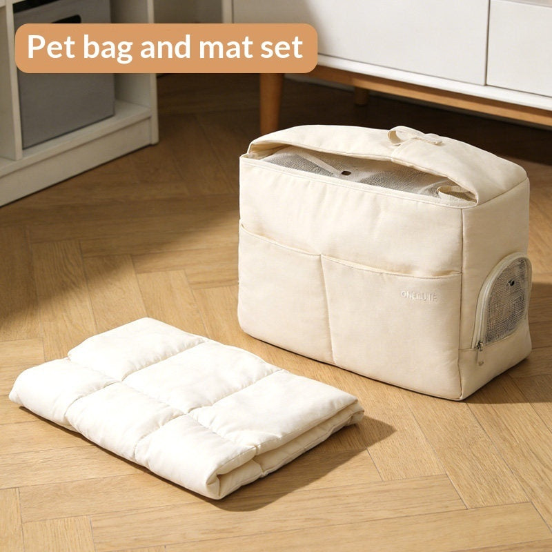 Portable Cat Carrier for Travel (Foldable Soft-Sided Carrier for Indoor & Outdoor Use)