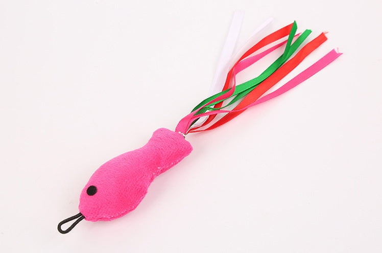 Interactive Cat Wand Toy with Telescopic Rod & Catnip Fish for Indoor Cats
