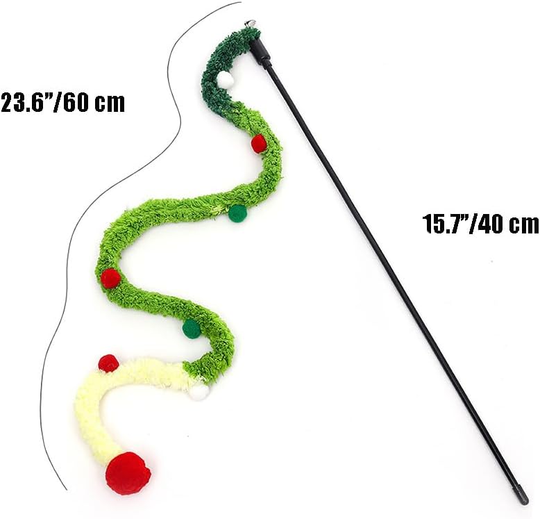 Rainbow Ribbon Cat Wand Toy for Indoor Cats Interactive Play