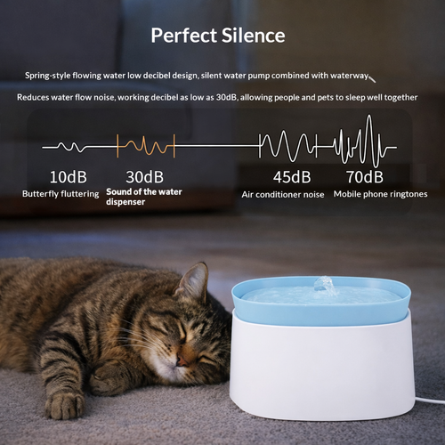 Automatic Cat Water Fountain with Filter for Indoor Cats Quiet Drinking Fountain