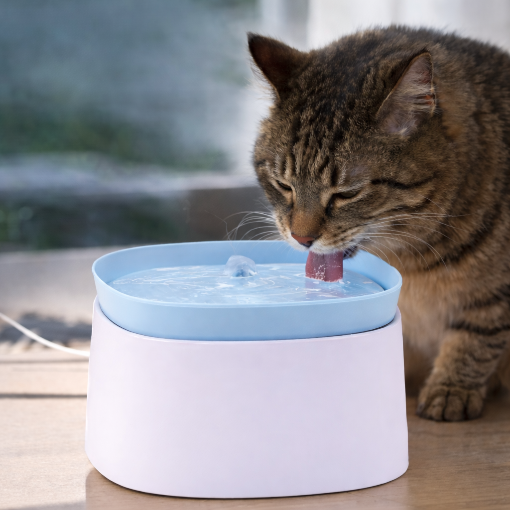 Automatic Cat Water Fountain with Filter for Indoor Cats Quiet Drinking Fountain