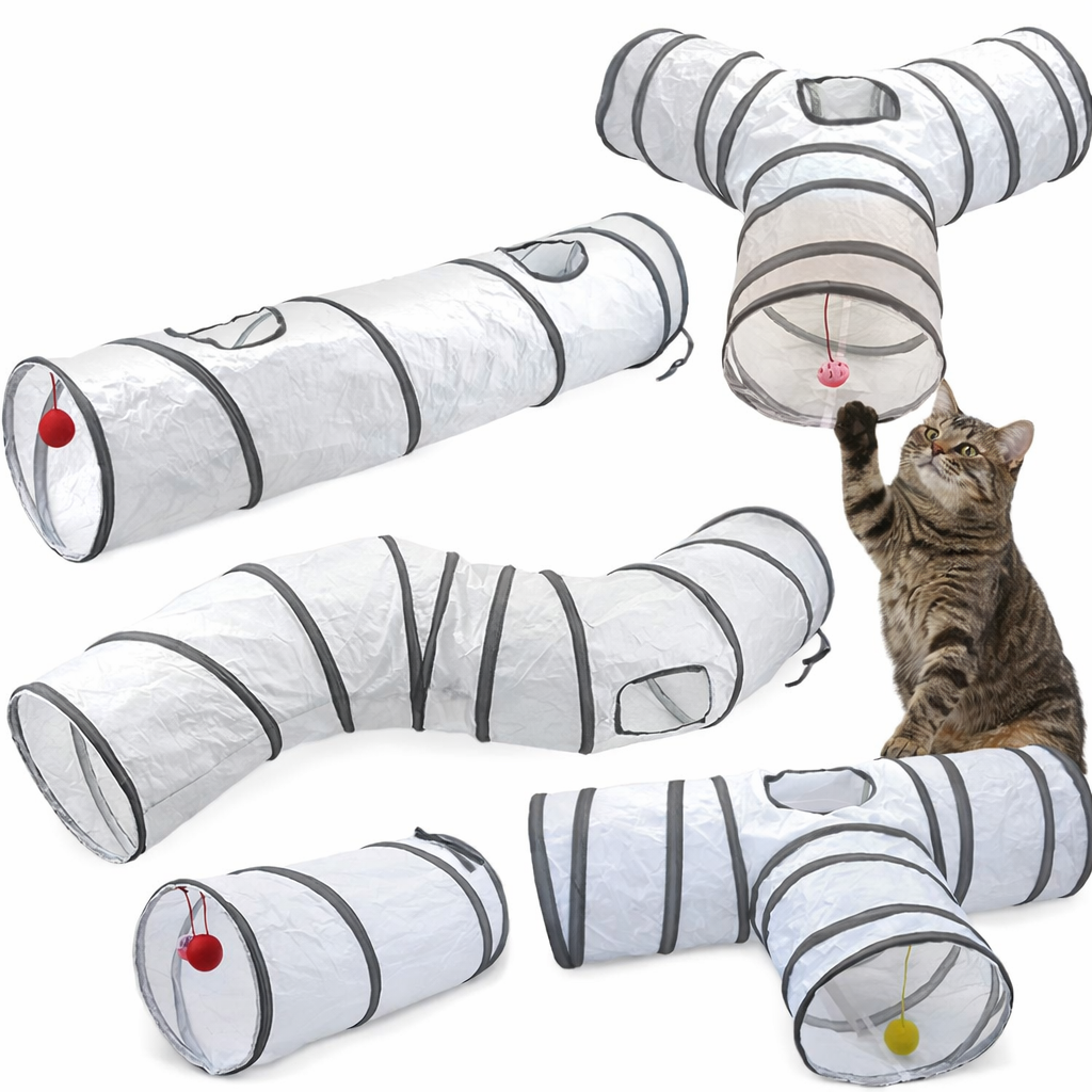 Cat Tunnel for Indoor Cats Interactive Hide and Play Toy