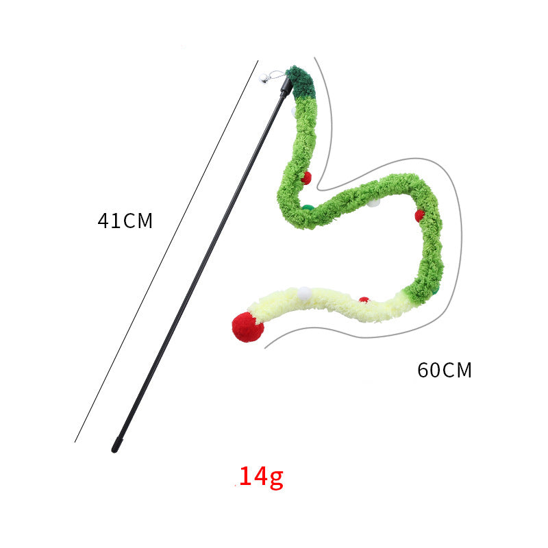 Rainbow Ribbon Cat Wand Toy for Indoor Cats Interactive Play