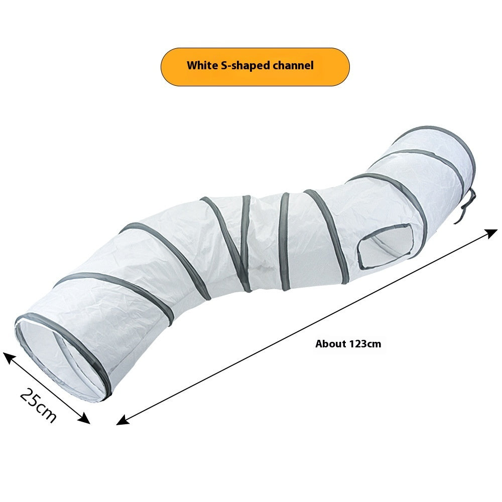 Cat Tunnel for Indoor Cats Interactive Hide and Play Toy