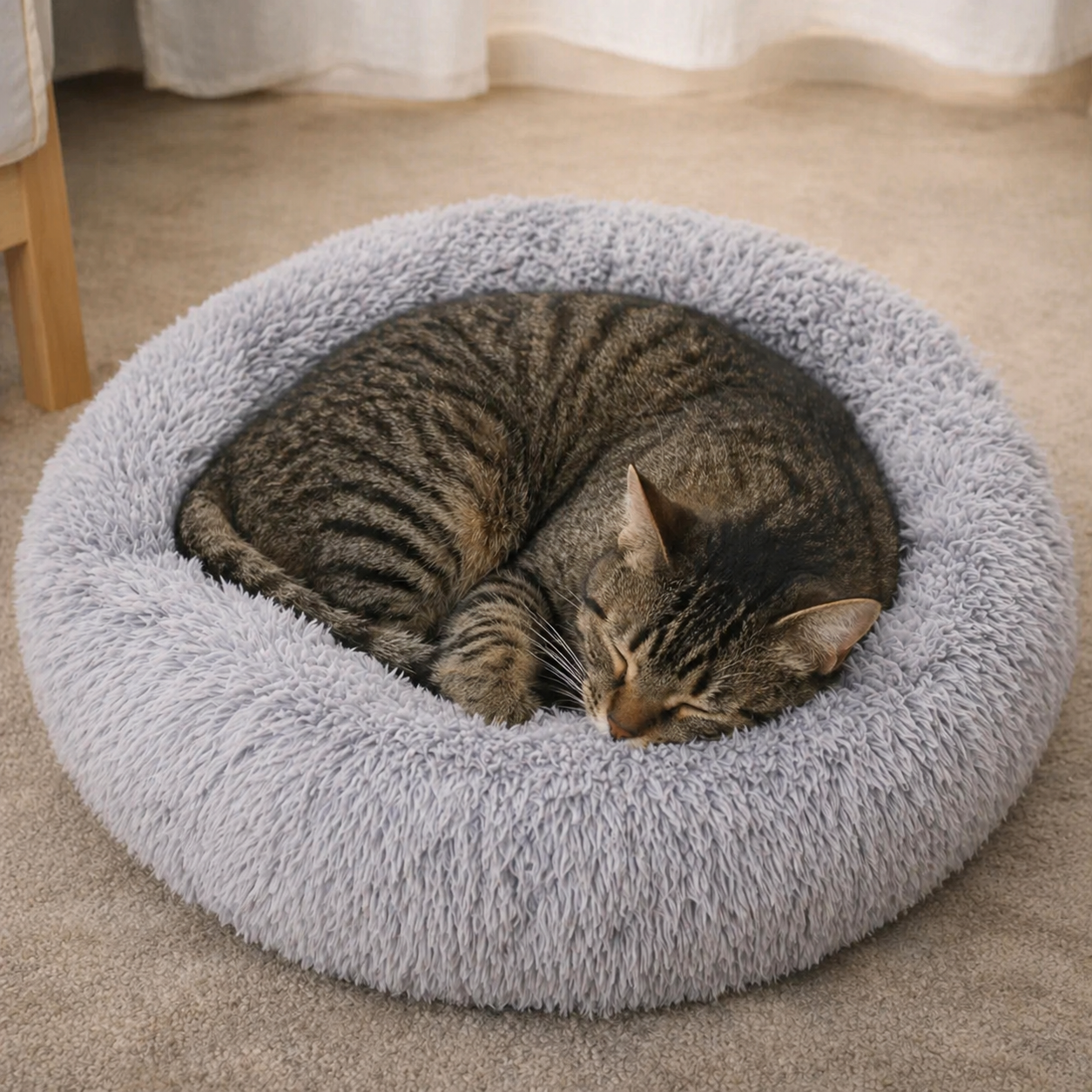 Calming Cat Bed – Anti-Anxiety Cozy Cave